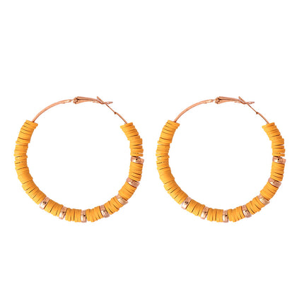 Handmade Lady Clay Hoop Earring