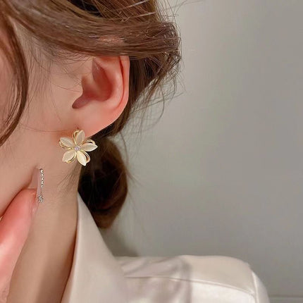 Opal Stone Flower Earrings - FASHION SHEGOODS LLC