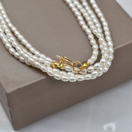 Multi-layer Imitation Long Pearl Necklace - FASHION SHEGOODS LLC