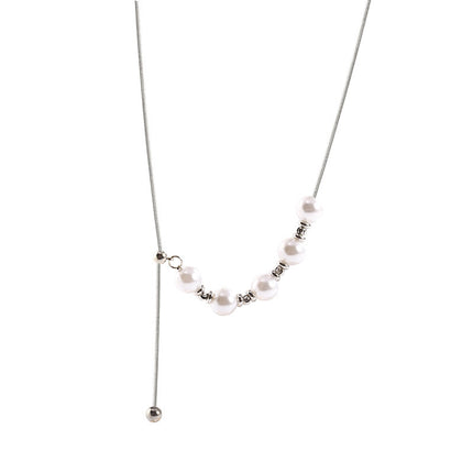 Long Fringe Pearl Necklaces Sweater Clavicle Chain - FASHION SHEGOODS LLC