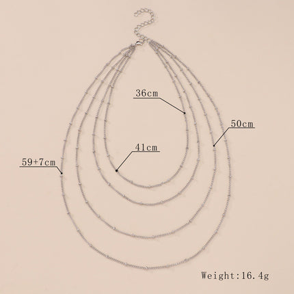 Ball Chain Double Layer Chain Necklace