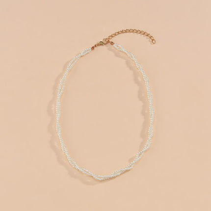 Dough Twiste Collar Bone Chain Double Layer Necklace