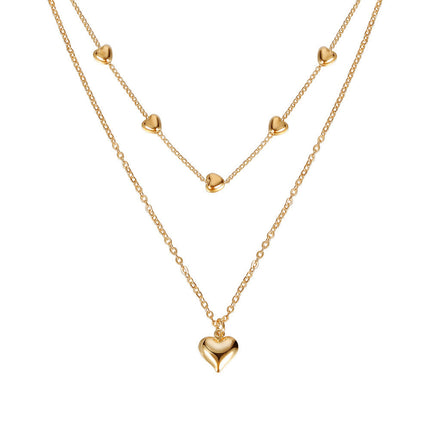 Vintage Style Star Heart Multi-layer Necklace