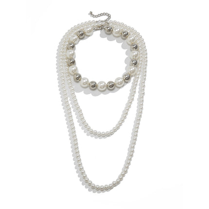 Vintage Punk Big CCB Bead Chain Necklace for Women
