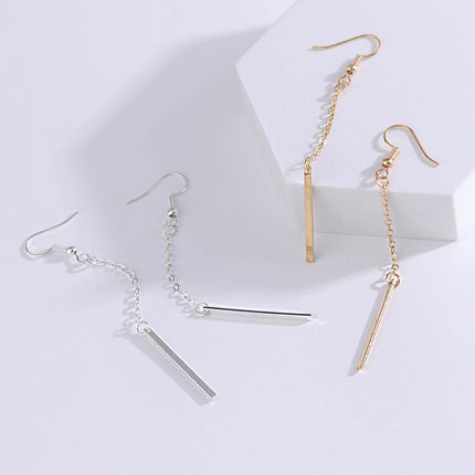 Long Chain Bar Simple Earrings