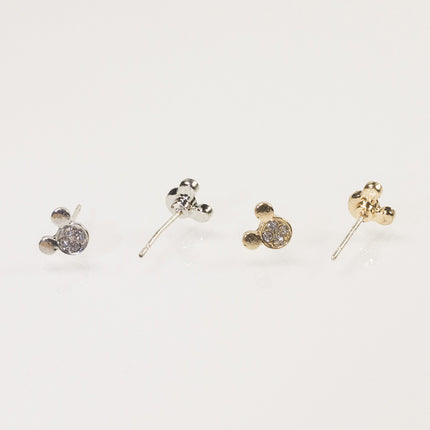 Blue Whale Tail Bear Stud Ear Set