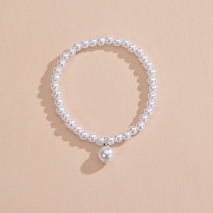 Pearl Beaded Anklet Chain Elastic Beach Foot Bracelet