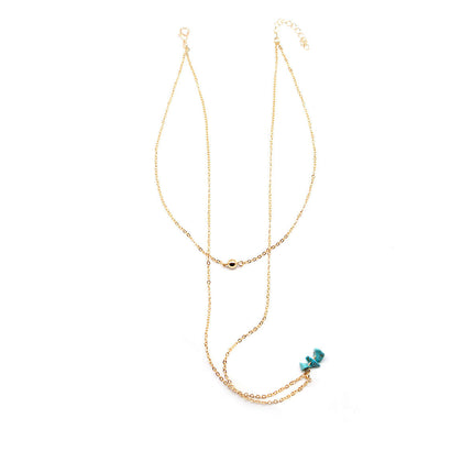 Gemstone Nature Stone Chain Necklace