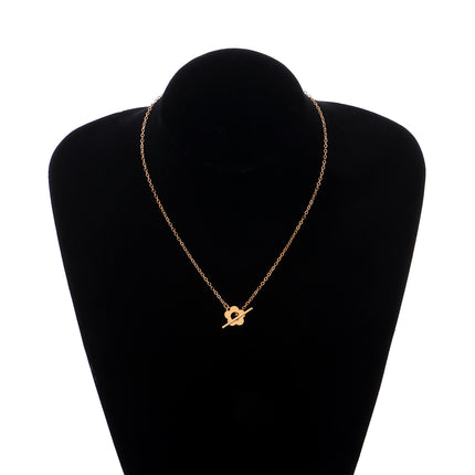 Chain Necklace Women Flower Lock Collar