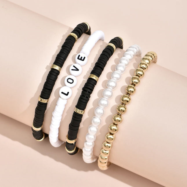 Bohemian Colorful Elastic Beaded Bracelet for Women