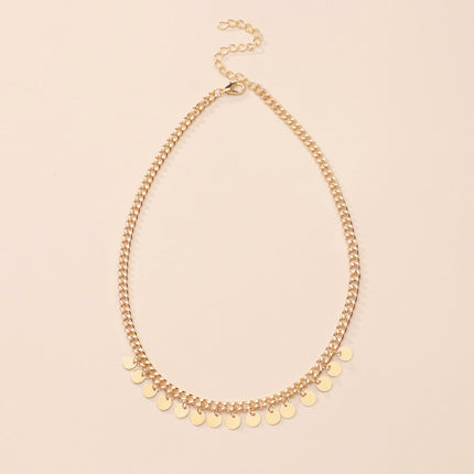 Coin Drop Necklace Punk Style