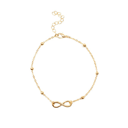 Double Layer White Pearl Beaded Anklet Jewelry