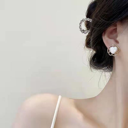 Retro Rose Flower Earrings for Women