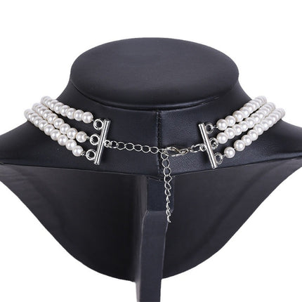 Multi-layer Glass Pearl Sweater Chain Long Necklace - FASHION SHEGOODS LLC