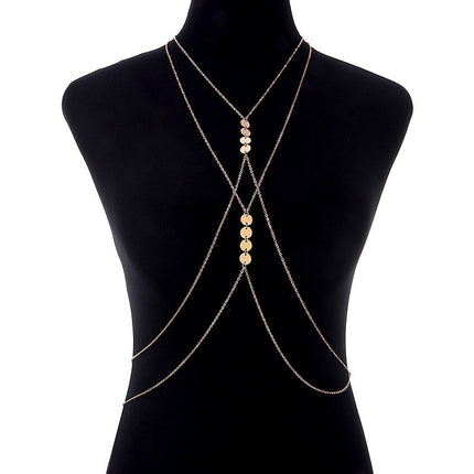 Sexy Women Round Sequin Body Chain