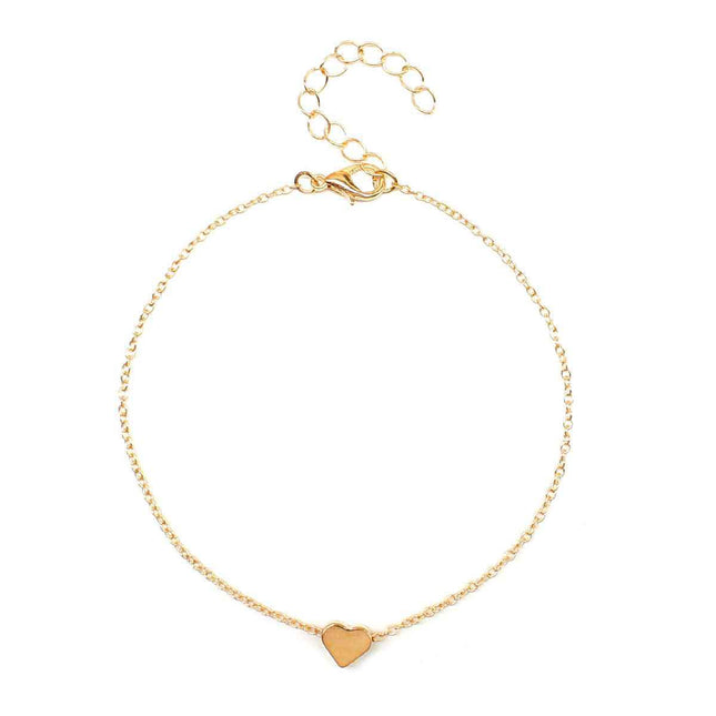 Bohemian Chain Heart Anklet Jewelry