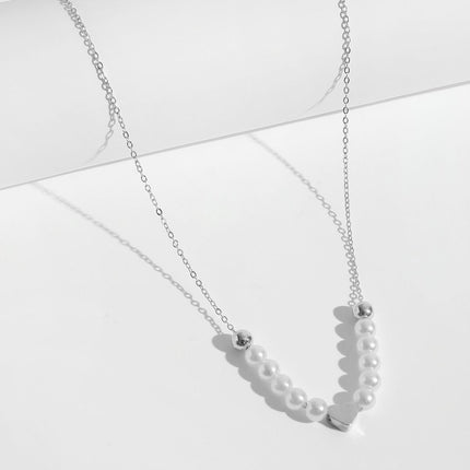 Heart Pendant Pearl Necklaces