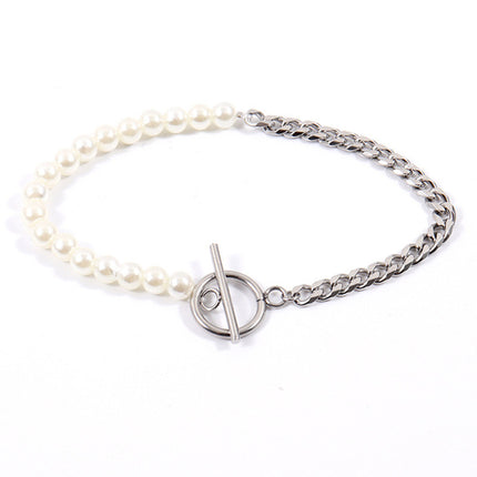 Elegant Baroque Pearl String Bracelet