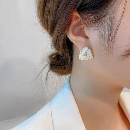 Geometric Triangle Stud Earrings - FASHION SHEGOODS LLC
