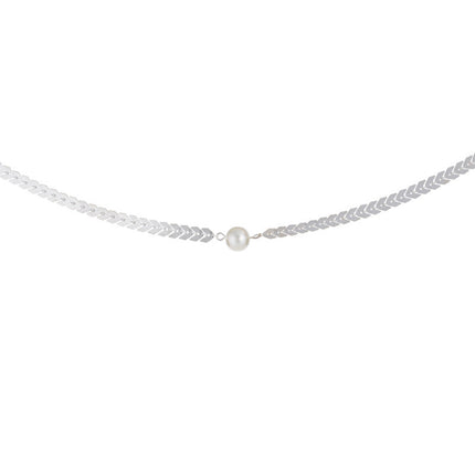 Snake Chain Pearl Elegant Necklace Fashion Jewelry