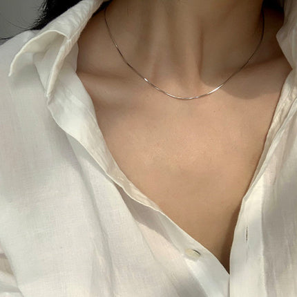 Blade Chain Plain Necklace Snake Bone Chain