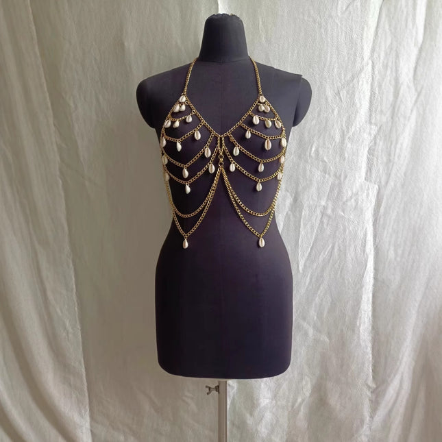 Shell Harness Breast Belly Chain