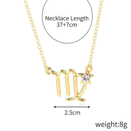 Custom 12 Zodiac Necklace Horoscope Necklace