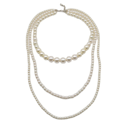 Multi Layer Long Necklace Wedding Beautiful Pearl Necklace - FASHION SHEGOODS LLC