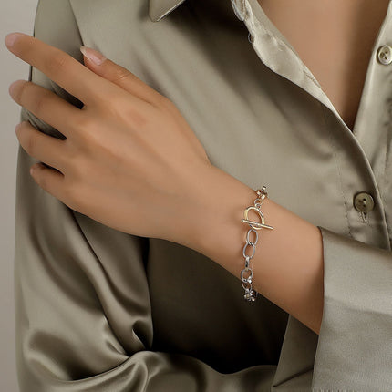 Two Tone OT Clasp Bracelet