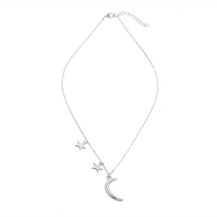 Crescent Moon Star Necklace