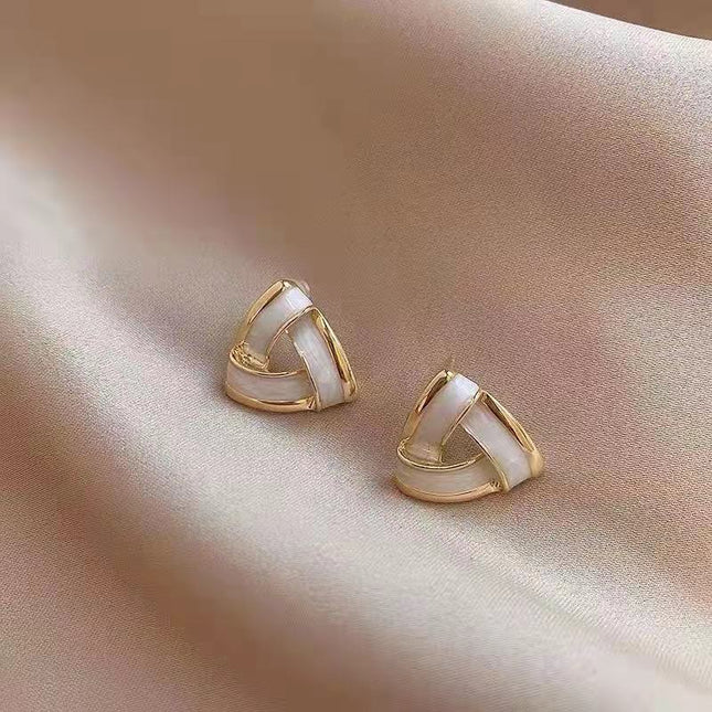 Geometric Triangle Stud Earrings - FASHION SHEGOODS LLC