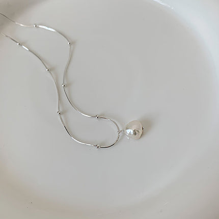 Plain Bead Chain Necklace Wholesale Pearl Pendant