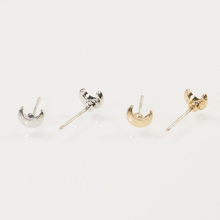 Butterfly Moon Flower Stud Earrings Set