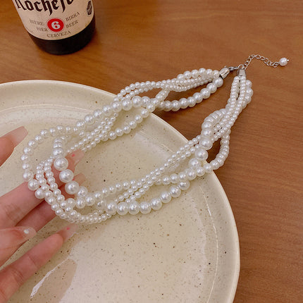 Multi-layer Pearl Necklace for Women Collar Chain Bridals Jewelry - FASHION SHEGOODS LLC