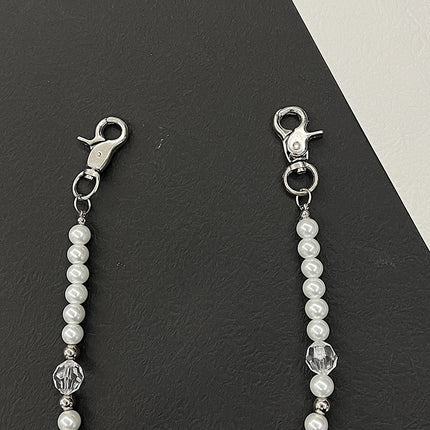 Irregular Imitated Pearl Glass Beaded Pants Chain