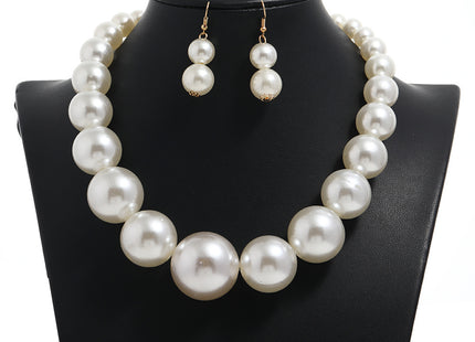 Big Imitation Pearl Necklaces Chunky Boho Short Choker
