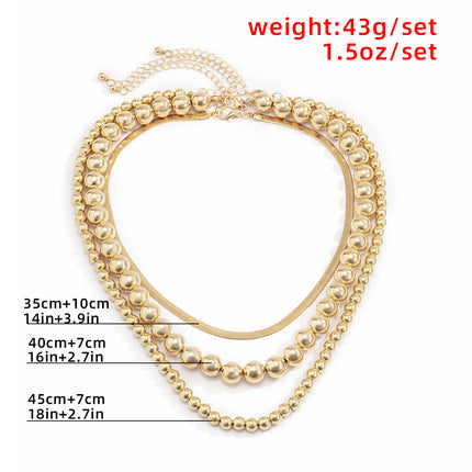Layered Beaded Neck Jewelry for Women Multi 3 Layers