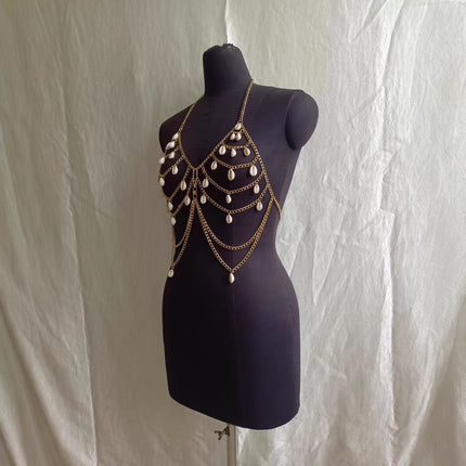 Shell Harness Breast Belly Chain