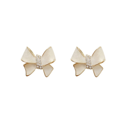 Flower Bowknot Pearl Earrings - FASHION SHEGOODS LLC