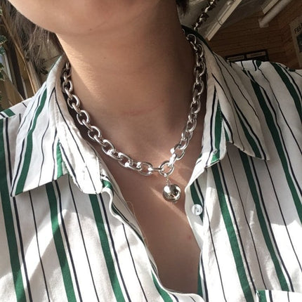 Round Ball Choker Necklace Women Statement Party Jewelry