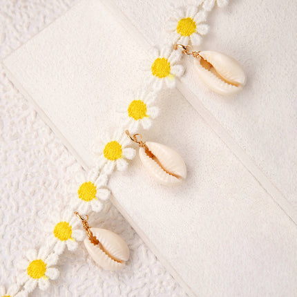 Sea White Puka Shell Choker Charm Necklace