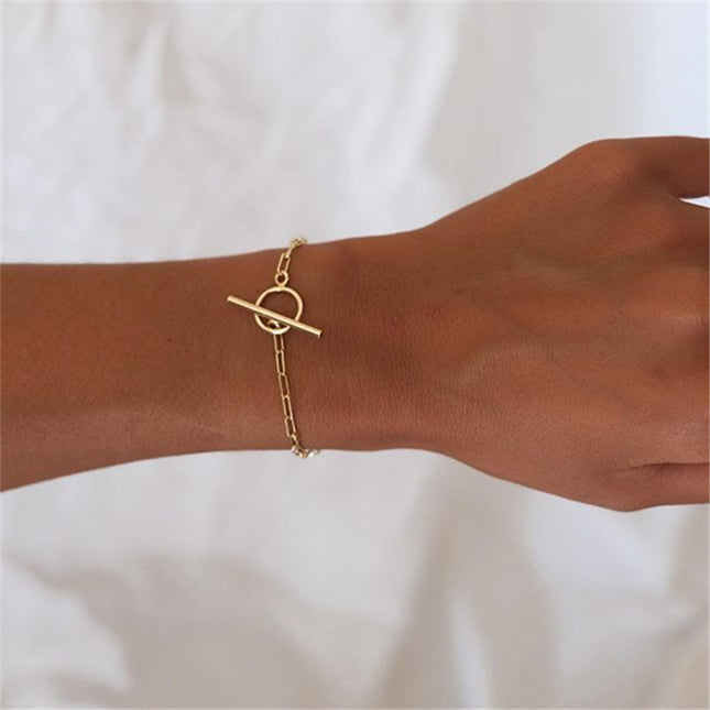 Toggle Paper Link Chain Bracelet