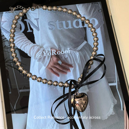 Heart Bowknot Pearl Necklaces - FASHION SHEGOODS LLC