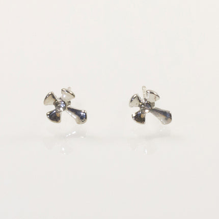 Rhinestone Cross Stud Earring