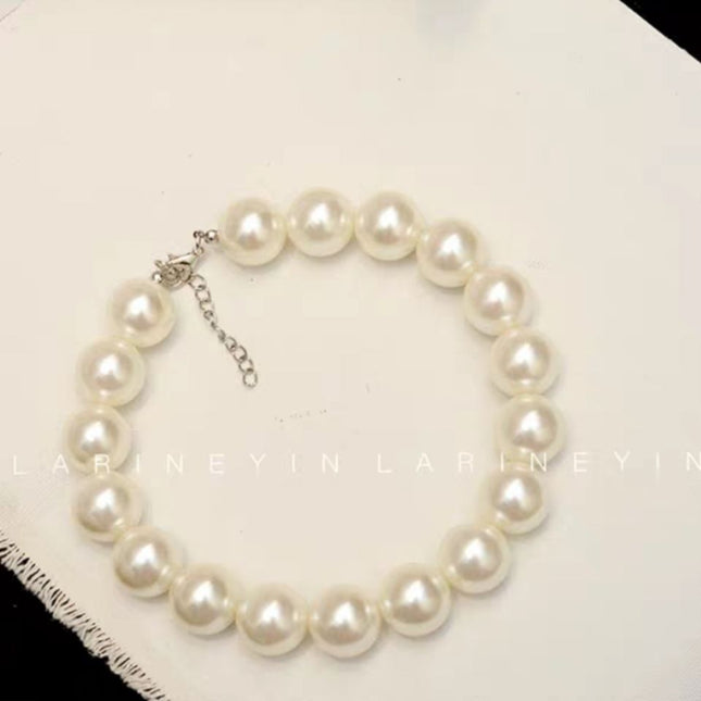 Faux Large 18MM Chunky Pearl Necklace for Women