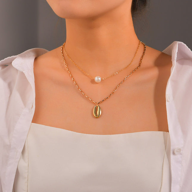 Layered Shell Necklace for Women