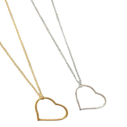 Hollow Heart Pendant Necklace