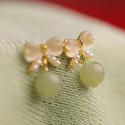 Opal Bow Stud Earring - FASHION SHEGOODS LLC