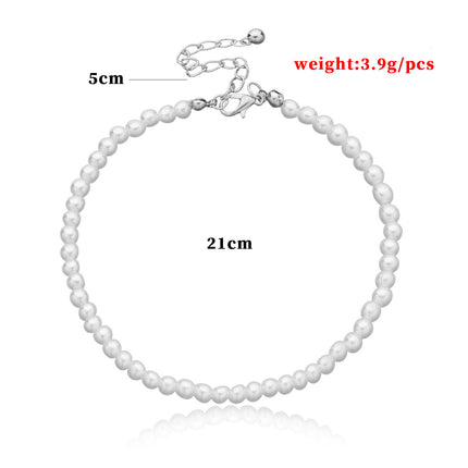 Pearl Chain Anklet Jewelry