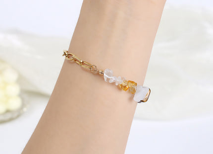 Colorful Irregular Natural Crystal Charm Bracelet